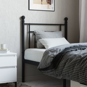 Cabecero de metal negro 75 cm de , Cabeceros y pies de cama - Ref: Foro24-374365, Precio: 27,20 €, Descuento: %