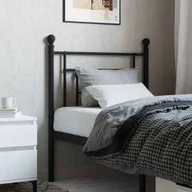 Cabecero de metal negro 75 cm de , Cabeceros y pies de cama - Ref: Foro24-374365, Precio: 26,83 €, Descuento: %
