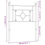 Cabecero de metal negro 75 cm de , Cabeceros y pies de cama - Ref: Foro24-374365, Precio: 27,20 €, Descuento: %