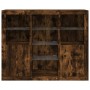 Aparador con luz LED 3 pzas madera de ingeniería roble ahumado de , Aparadores - Ref: Foro24-3209125, Precio: 200,15 €, Descu...