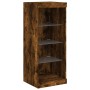 Aparador con luz LED 3 pzas madera de ingeniería roble ahumado de , Aparadores - Ref: Foro24-3209125, Precio: 200,15 €, Descu...