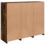 Aparador con luz LED 3 pzas madera de ingeniería roble ahumado de , Aparadores - Ref: Foro24-3209125, Precio: 200,15 €, Descu...