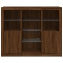 Aparador con luz LED 3 pzas madera de ingeniería marrón roble de , Aparadores - Ref: Foro24-3209127, Precio: 197,80 €, Descue...