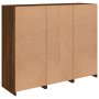 Aparador con luz LED 3 pzas madera de ingeniería marrón roble de , Aparadores - Ref: Foro24-3209127, Precio: 197,80 €, Descue...