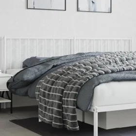 Cabecero de metal blanco 200 cm de , Cabeceros y pies de cama - Ref: Foro24-374524, Precio: 33,88 €, Descuento: %