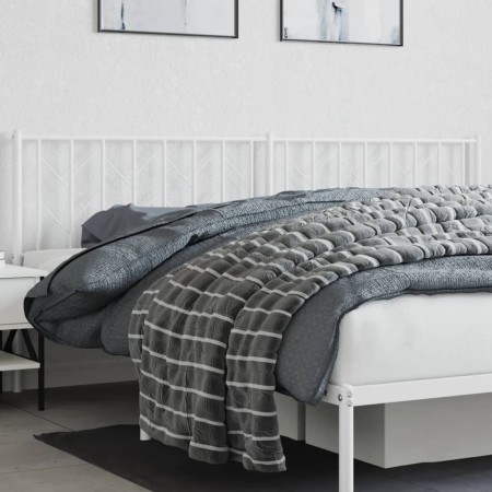 Cabecero de metal blanco 200 cm de , Cabeceros y pies de cama - Ref: Foro24-374524, Precio: 34,33 €, Descuento: %