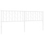 Cabecero de metal blanco 200 cm de , Cabeceros y pies de cama - Ref: Foro24-374524, Precio: 34,33 €, Descuento: %