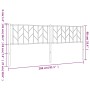 Cabecero de metal blanco 200 cm de , Cabeceros y pies de cama - Ref: Foro24-374524, Precio: 34,33 €, Descuento: %