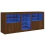 Sideboard with LED lights brown oak 162x37x67 cm by , Sideboards - Ref: Foro24-3209036, Price: 207,18 €, Discount: %