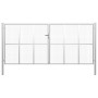 Puerta de jardín de acero galvanizado plateado 415x250 cm de vidaXL, Puertas de jardín - Ref: Foro24-144303, Precio: 765,59 €...