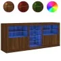 Sideboard mit LED-Leuchten, braune Eiche, 162 x 37 x 67 cm von , Sideboards - Ref: Foro24-3209036, Preis: 207,18 €, Rabatt: %