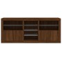 Aparador con luces LED roble marrón 162x37x67 cm de , Aparadores - Ref: Foro24-3209036, Precio: 210,10 €, Descuento: %
