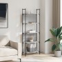 Librería de 5 estantes madera gris Sonoma 60,5x24x166,5 cm de , Librerías y estanterías - Ref: Foro24-838866, Precio: 53,13 €...