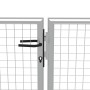 Puerta de jardín de acero galvanizado plateado 415x250 cm de vidaXL, Puertas de jardín - Ref: Foro24-144303, Precio: 765,59 €...