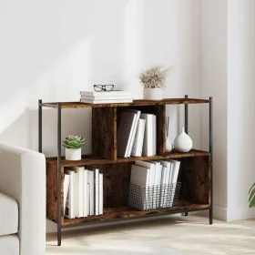 Estantería madera de ingeniería roble ahumado 102x28x77,5 cm de , Librerías y estanterías - Ref: Foro24-838900, Precio: 58,19...