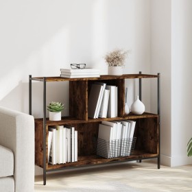 Estantería madera de ingeniería roble ahumado 102x28x77,5 cm de , Librerías y estanterías - Ref: Foro24-838900, Precio: 58,91...