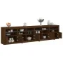 Aparador con luces LED roble marrón 283x37x67 cm de , Aparadores - Ref: Foro24-3209022, Precio: 313,92 €, Descuento: %
