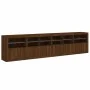 Aparador con luces LED roble marrón 283x37x67 cm de , Aparadores - Ref: Foro24-3209022, Precio: 313,92 €, Descuento: %