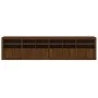 Aparador con luces LED roble marrón 283x37x67 cm de , Aparadores - Ref: Foro24-3209022, Precio: 313,92 €, Descuento: %