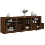 Sideboard with LED lights brown oak 202x37x67 cm by , Sideboards - Ref: Foro24-3209015, Price: 239,93 €, Discount: %