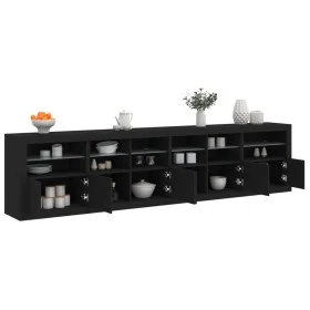 Aparador con luces LED negro 283x37x67 cm de , Aparadores - Ref: Foro24-3209017, Precio: 330,63 €, Descuento: %