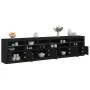 Aparador con luces LED negro 283x37x67 cm de , Aparadores - Ref: Foro24-3209017, Precio: 330,63 €, Descuento: %