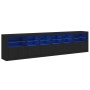 Aparador con luces LED negro 283x37x67 cm de , Aparadores - Ref: Foro24-3209017, Precio: 345,00 €, Descuento: %