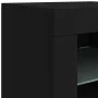 Aparador con luces LED negro 283x37x67 cm de , Aparadores - Ref: Foro24-3209017, Precio: 330,63 €, Descuento: %