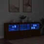 Aparador con luces LED roble marrón 181,5x37x67 cm de , Aparadores - Ref: Foro24-3209008, Precio: 226,66 €, Descuento: %