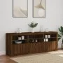 Aparador con luces LED roble marrón 181,5x37x67 cm de , Aparadores - Ref: Foro24-3209008, Precio: 226,66 €, Descuento: %