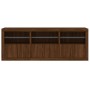 Aparador con luces LED roble marrón 181,5x37x67 cm de , Aparadores - Ref: Foro24-3209008, Precio: 233,46 €, Descuento: %