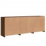Aparador con luces LED roble marrón 181,5x37x67 cm de , Aparadores - Ref: Foro24-3209008, Precio: 226,66 €, Descuento: %