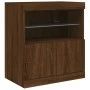 Aparador con luces LED roble marrón 181,5x37x67 cm de , Aparadores - Ref: Foro24-3209008, Precio: 226,66 €, Descuento: %