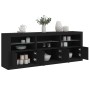 Aparador con luces LED negro 181,5x37x67 cm de , Aparadores - Ref: Foro24-3209003, Precio: 228,00 €, Descuento: %