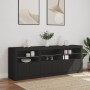 Aparador con luces LED negro 181,5x37x67 cm de , Aparadores - Ref: Foro24-3209003, Precio: 228,00 €, Descuento: %