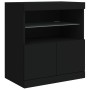 Aparador con luces LED negro 181,5x37x67 cm de , Aparadores - Ref: Foro24-3209003, Precio: 228,00 €, Descuento: %