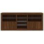 Aparador con luces LED roble marrón 181,5x37x67 cm de , Aparadores - Ref: Foro24-3209043, Precio: 228,04 €, Descuento: %