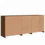 Aparador con luces LED roble marrón 181,5x37x67 cm de , Aparadores - Ref: Foro24-3209043, Precio: 228,04 €, Descuento: %