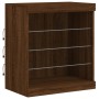 Aparador con luces LED roble marrón 181,5x37x67 cm de , Aparadores - Ref: Foro24-3209043, Precio: 228,04 €, Descuento: %