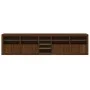 Aparador con luces LED roble marrón 283x37x67 cm de , Aparadores - Ref: Foro24-3209029, Precio: 326,26 €, Descuento: %