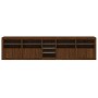 Aparador con luces LED roble marrón 283x37x67 cm de , Aparadores - Ref: Foro24-3209029, Precio: 334,64 €, Descuento: %