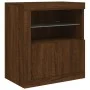 Aparador con luces LED roble marrón 283x37x67 cm de , Aparadores - Ref: Foro24-3209029, Precio: 326,26 €, Descuento: %