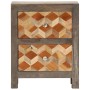 Mesita de noche madera maciza de mango gris 40x30x50 cm de vidaXL, Mesitas de noche - Ref: Foro24-282734, Precio: 124,35 €, D...