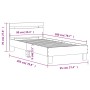 Cama con cabecero madera de ingeniería roble ahumado 90x200 cm de , Camas y somieres - Ref: Foro24-838537, Precio: 98,17 €, D...