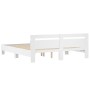 Estructura cama con cabecero madera ingeniería blanco 160x200cm de , Camas y somieres - Ref: Foro24-3207406, Precio: 133,14 €...