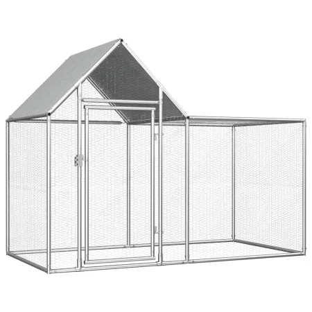 Gallinero acero galvanizado 2x1x1,5 m de vidaXL, Jaulas y habitáculos para animales pequeños - Ref: Foro24-144553, Precio: 18...