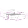 Cama con cabecero madera de ingeniería marrón roble 120x200 cm de , Camas y somieres - Ref: Foro24-3207433, Precio: 169,76 €,...