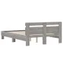 Cama con cabecero madera de ingeniería gris Sonoma 135x190 cm de , Camas y somieres - Ref: Foro24-3207446, Precio: 138,52 €, ...