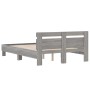 Cama con cabecero madera de ingeniería gris Sonoma 135x190 cm de , Camas y somieres - Ref: Foro24-3207446, Precio: 140,71 €, ...