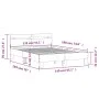 Cama con cabecero madera de ingeniería gris Sonoma 135x190 cm de , Camas y somieres - Ref: Foro24-3207446, Precio: 138,52 €, ...